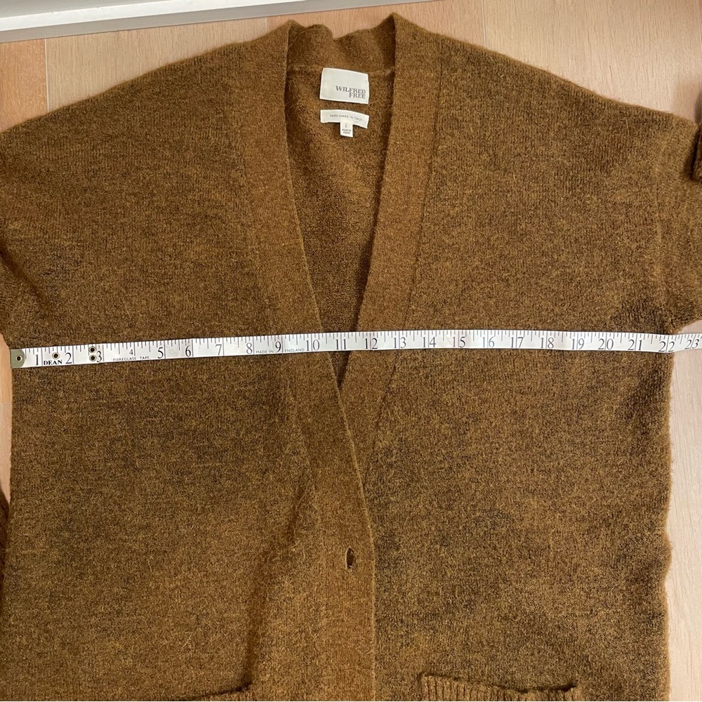 ARITZIA WILFRED FREE Brown Alpaca and Wool Mix Cardigan - Picture 7 of 8